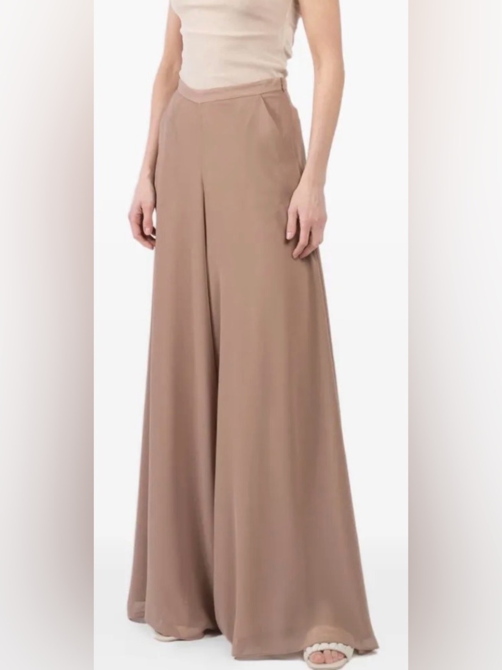 LAPOINTE Georgette pockets wide-leg trousers